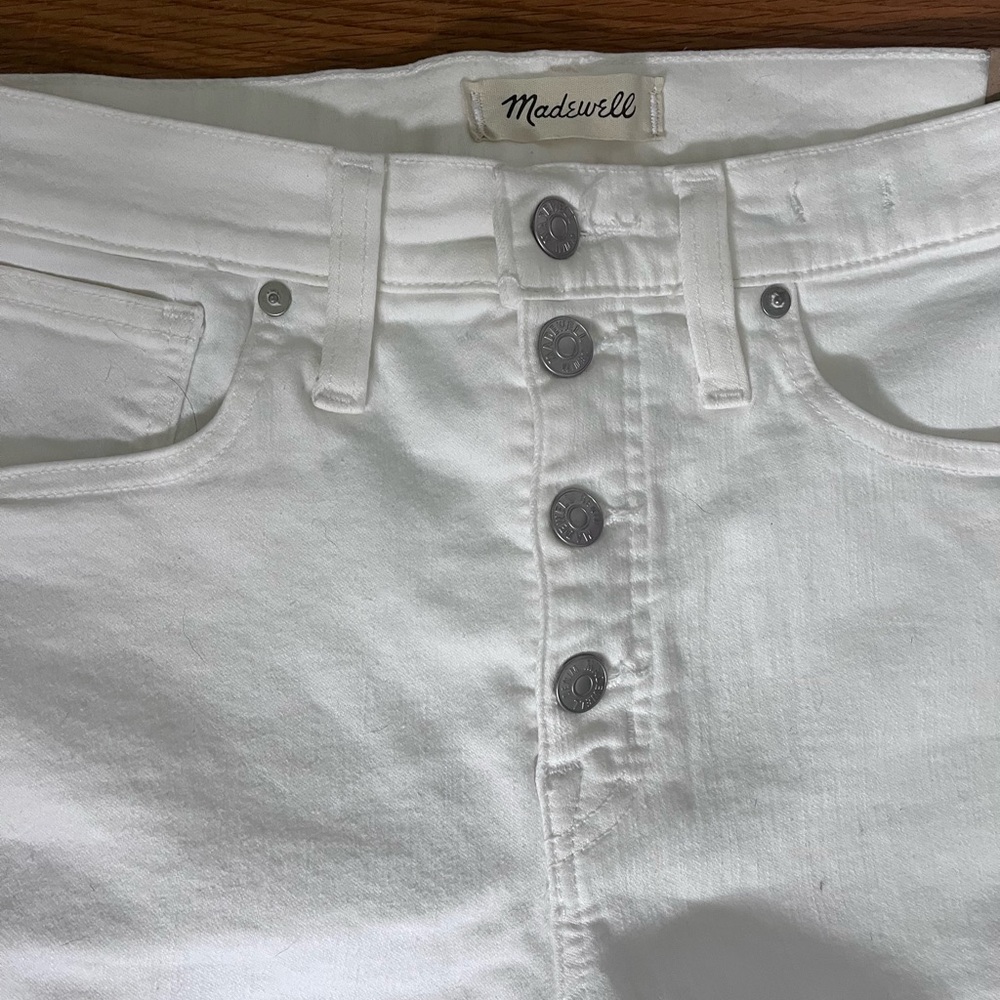 Madewell White High-Waisted Jeans - Picture 2 of 5